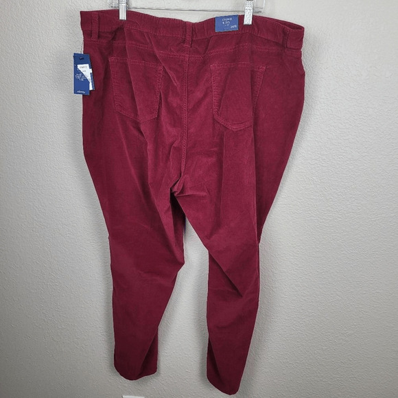 Crown&Ivy Deep Red Corduroy Pants Size 24W (2795) - Picture 4 of 5